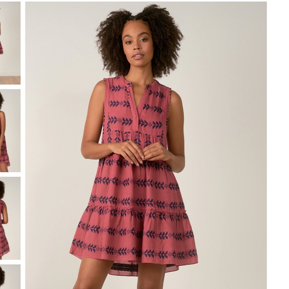 Venus dress size XS - rose w navy arrow print